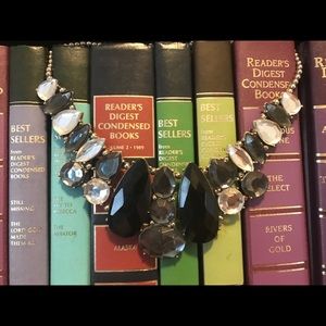 Black, grey, and white statement necklace